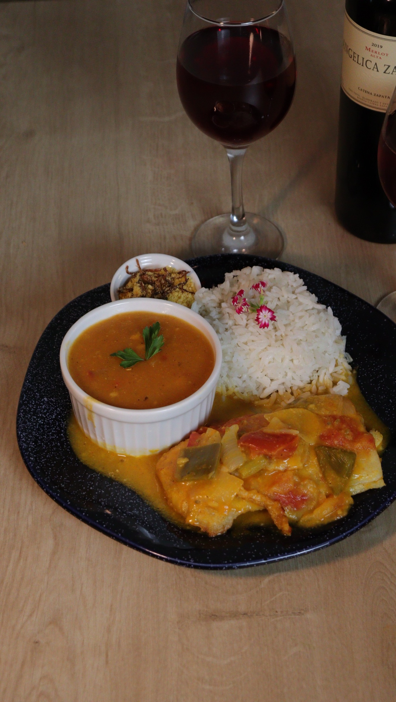 Frango curry catupiry