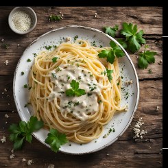 Espaguete ao molho gorgonzola